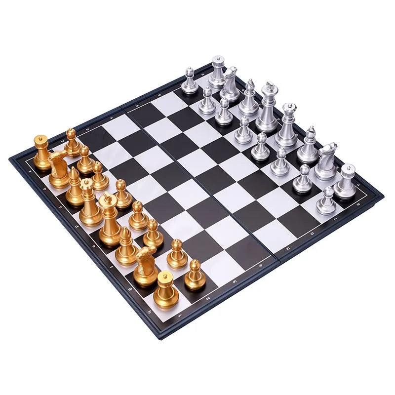 Magnetic International Chess Pieces Set, Folding Table Board, 3 Different Size, 36x31cm King 7.2cm Secondary image