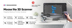3DMakerpro Moose Lite 3D Scanner, 24-bit Color Camera, Al Visual Tracking,0.05mm Accuracy, 0.10mm Resolution, 10fps Frame Rate