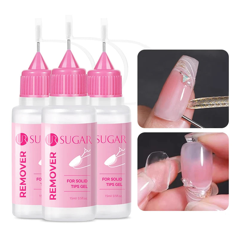 UR SUGAR 3PCS False Nails Set With 420Pcs Matte Soft Gel Tips Solid Glue Gel Remover Quick Nail Extension Kit Nail Beauty Starte