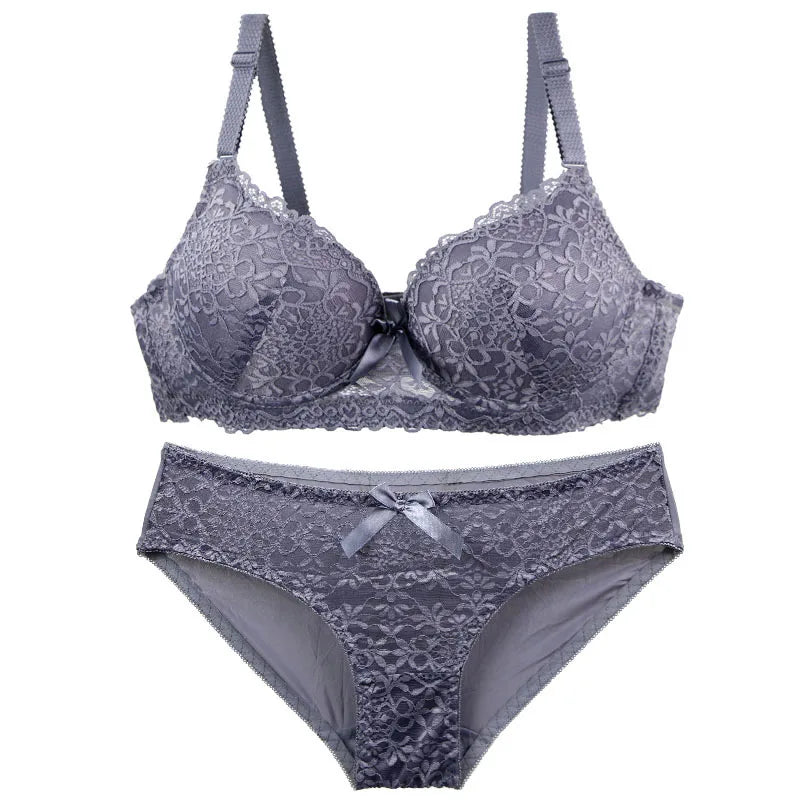 DaiNaFang New Sexy Bras Set Push Up Underwear For Women Adjustable Breathable Design Sweat Absorbing Upper Tray BC Cup Lingerie