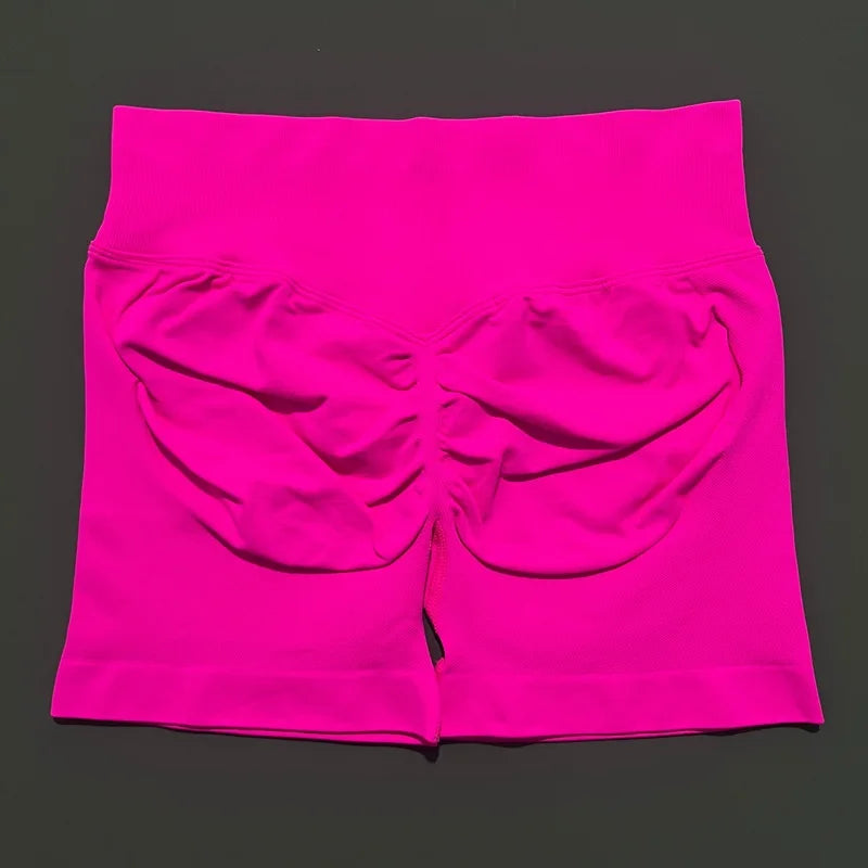 HISTELLO Impacts Shorts 4.5" Women Fitness Sports Biker Shorts Low Waist Gym Short Workout Scrunch Butt Yoga Seamless Leggings