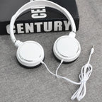 3.5mm Wired Headphones Foldable Adjustable Headphones Bass Stereo Fashion Music Earphones Supplies for MP3 Host All Smartphones