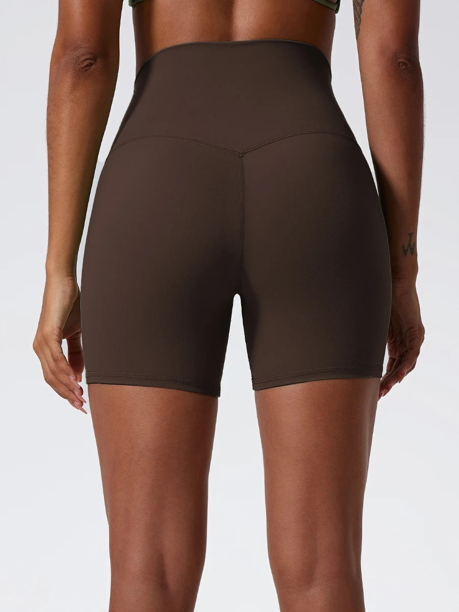 Hearuisavy Summer Soft Yoga Shorts Buttock Lift Gym Leggings Women High Waist Sports Shorts Women Running Workout Shorts Female