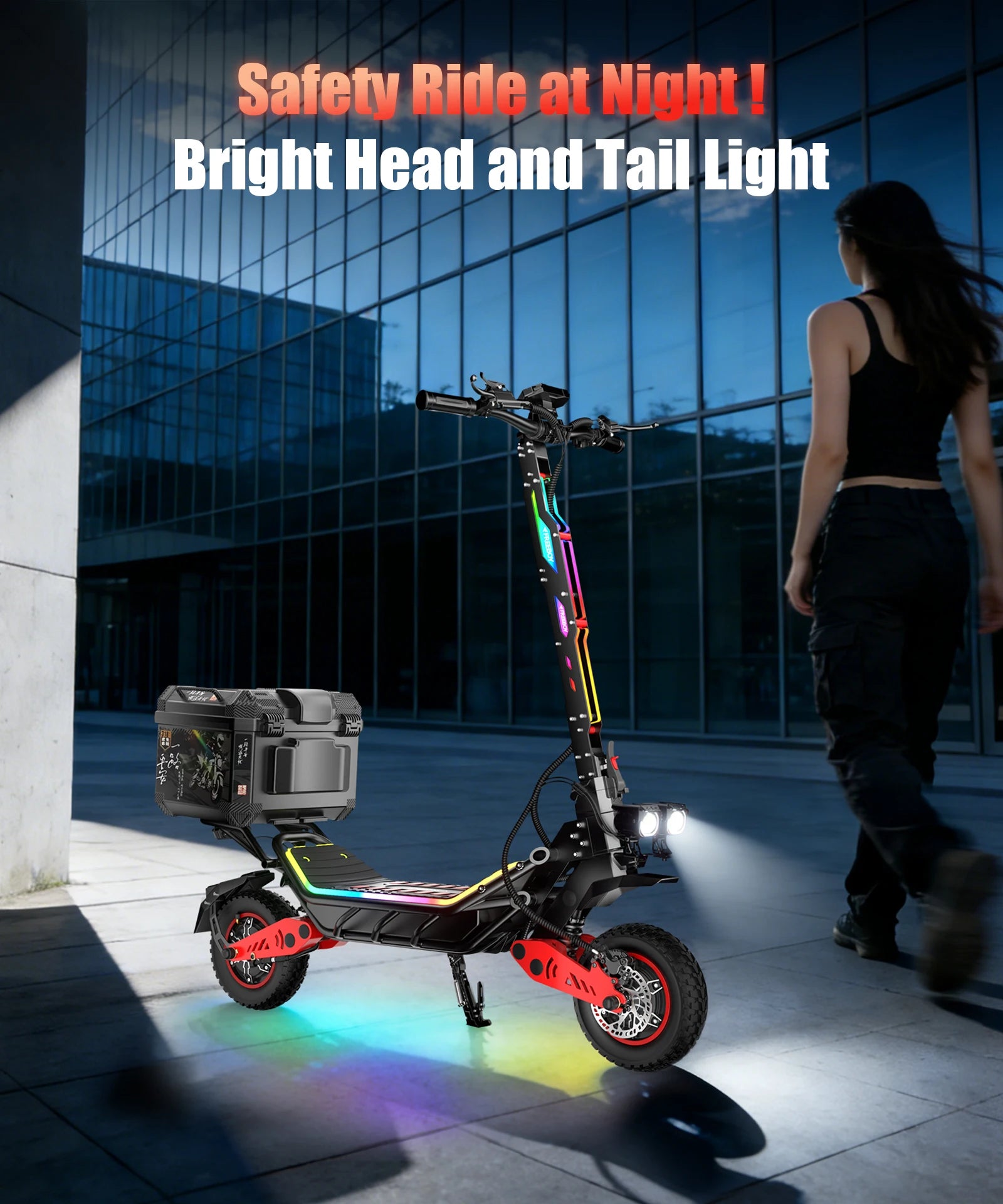 FREEBOY H10 E-Scooter Gift Toolbox 6000W Dual Motor 60V 28AH Battery Speed 75km/h 12" Tires Electric Scooter Hydraulic Braking