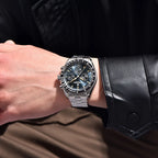 New PAGANI DESIGN Moon Men Watch Retro Luxury Quartz Watches For Men Stainless steel Sport waterproof Chronograph Man+With BOX