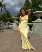 Cryptographic Summer Floral Print Plunge Maxi Dress Outfits Sexy Backless Fairy Sun Dresses Vacation Beachwear Vestido Coquette