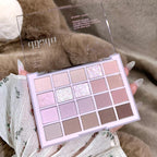 DIKALU 20-Color Korean Low Saturation Eyeshadow Tray Matte Waterproof Brown Pink Eye Shadow Palette Long-lasting Daily Makeup