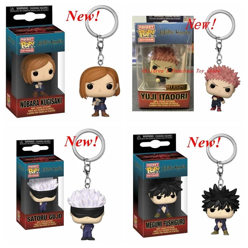 Newest FUNKO Pocket Keychain Jujutsu Kaisen Megumi Yuji Itadori Nobara Kugisaki Satoru Action Figure Collection Toys for Gifts Main image
