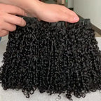 Pixie Curly Human Hair Weave Bundle With Closure Brazilian Human Hair Weave Extensions 100% Human Hair Weft HD Lace Closure