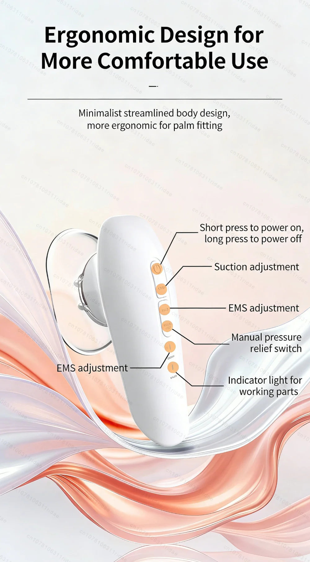Electric Fat Cellulite EMS Removal Abdomen Massage Device Strong Suction Deep Tissue Body Sculpting Massager Tool Anti Cellulite