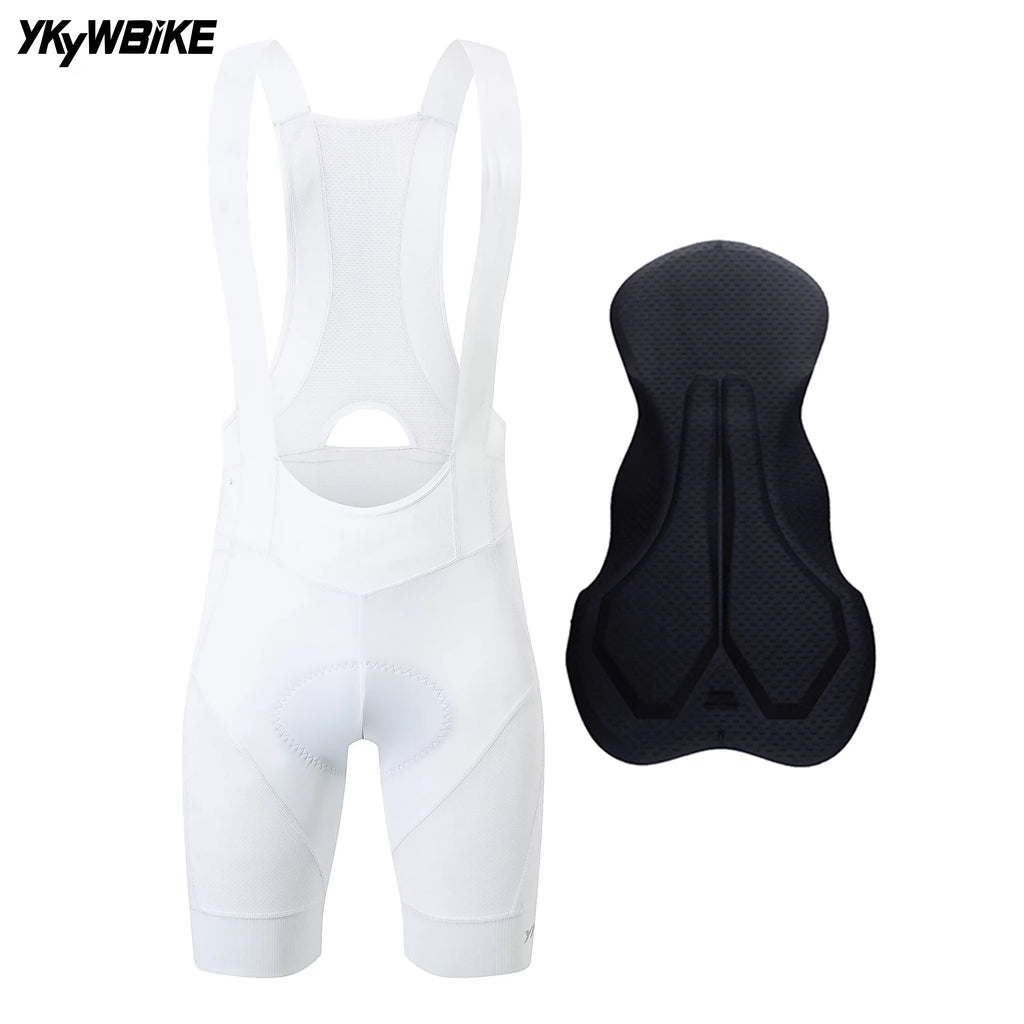 YKYWBIKE Men's Cycling Bib Shorts Road Bike Bibs Bicycle Tights Cycling MTB Bib Pants  with 6 Hours Padded Belgium Padding