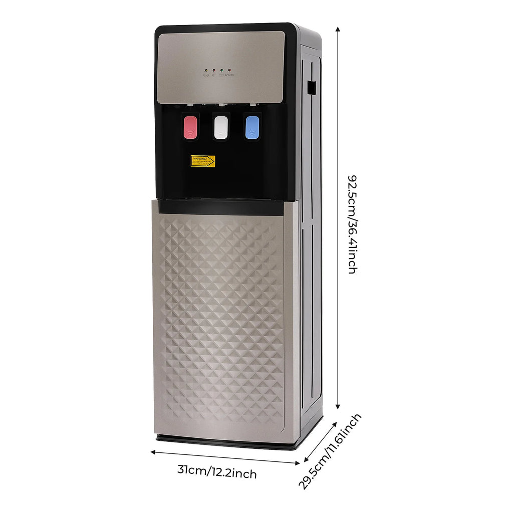 Electric Hot and Cold Water Cooler Dispenser, Versatile Standing Bottom Loading Water Dispenser for Home Office, 110V US/220V EU