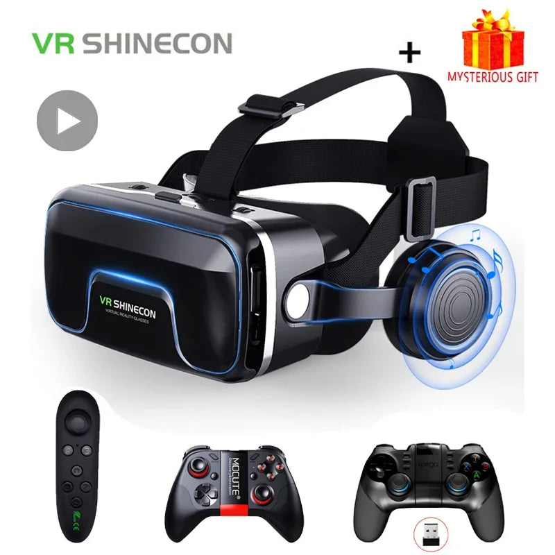 VR Shinecon 10.0 Helmet 3D Glasses Virtual Reality Casque For Smartphone Smart Phone Goggles Headset Viar Video Game Binoculars Main image