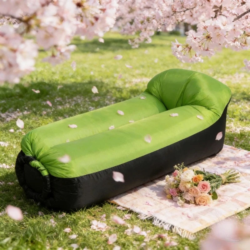 Outdoor Portable Inflatable Sofa Beach Lazy Air Sofa Folding Sleeping Bag Oxford Cloth Camping Furniture 190x70cm Main image