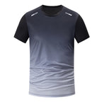 3 Pcs Men's Quick-drying Sports Gradient Suit Leisure Sports Running Short Sleeve Comfortable Sun Protection Pants Joker Shorts