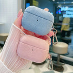 Winter Matte Corduroy Fabric Hook Earphone Case For Apple Airpods 1 2 3 4 Pro 3 2 Wireless Bluetooth Earphone Anti Scratch Cover