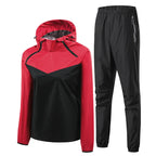 Men Double Zipper Sport Fitness Running Set Women Double Zipper Running Fitness Weight Loss Sweating Sweating Easy Lose Fat Set