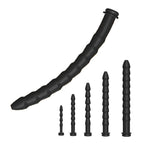 5 Sizes Curved Urethral Sound Penis Insert Stimulation Dilator Chastity Catheter Hollow Penis Plug With Stopper Sex Toys For Men