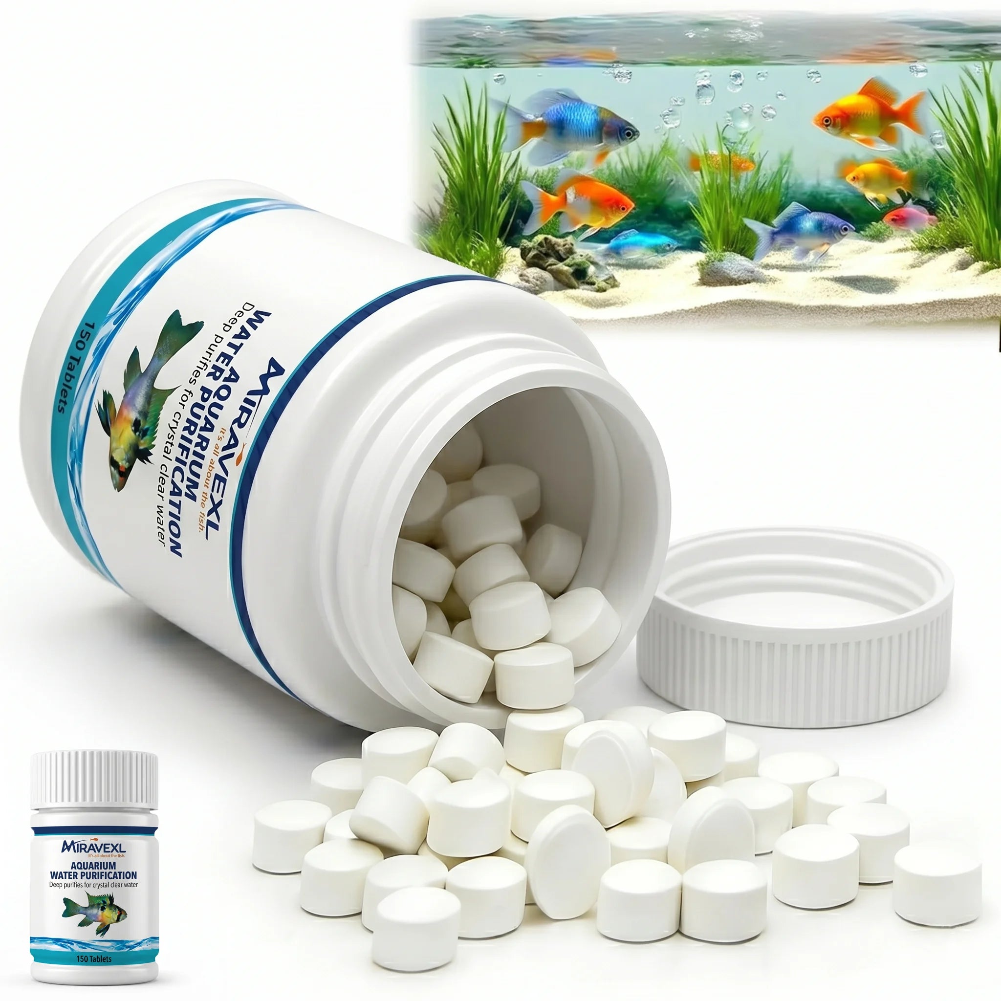 Aquarium Water Purification Tablets Fish Tank Clarifier Rapid Clear Turbidity Clean Ecosystem Care Pet Fish Health Accessories Main image