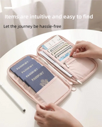 RFID Blocking Passport Holder Travel Wallet Durable Anti-Theft Card Slots Protective Case Flights Travel Organizer for Women Men