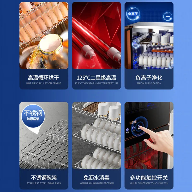 220V Royalstar Small Disinfection Cabinet Portable High Temperature Kitchen Commercial Household Desktop UV Sterilizer