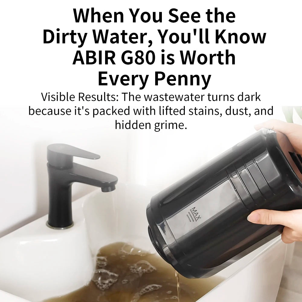 Handheld Carpet Cleaner ABIR G80,150000PA Wet Dry Vacuum Cleaner for Home Sofa Window Car Pet Upholstery Spot Farbric Cleaner Secondary image