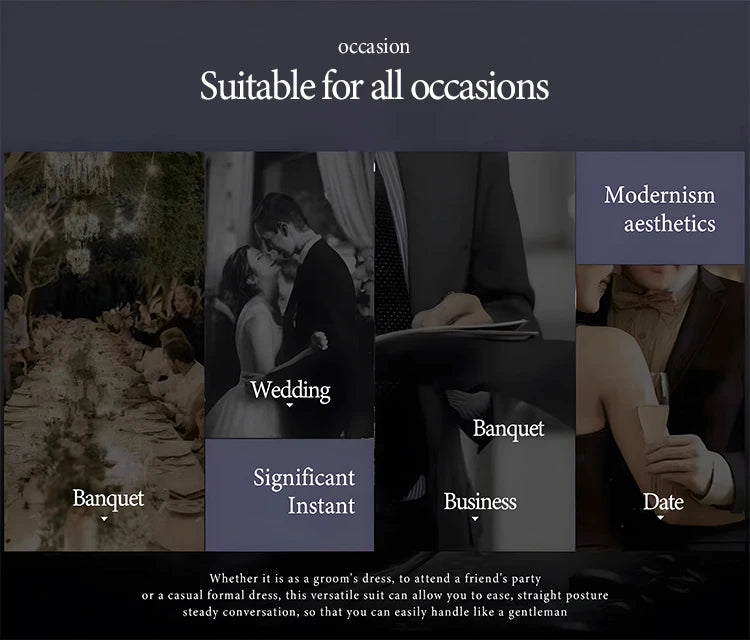 ST Cassy dark blue Elegant Man Suit 2 Pcs Set Modern Wedding Party Suits for Men Stylish Business office suit
