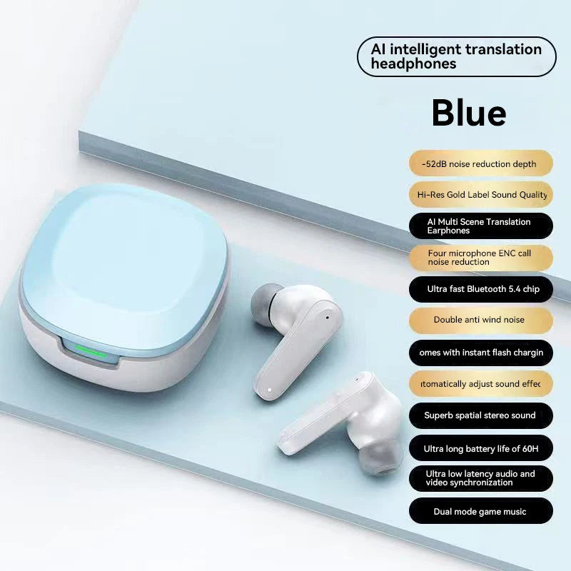 Lenovo AI Intelligent Translation Bluetooth Headset Support Multi-Language Wireless Earphone In-Ear Business Headphones With APP