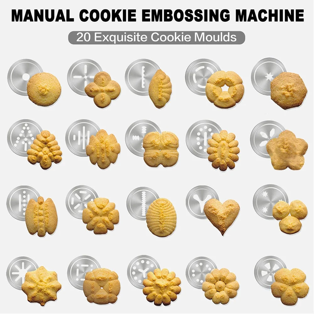 Cookie Press Gun Kit  Aluminum Cookie Churros Maker Christmas Spritz Cookie Press Gun 10/20 Cookie Discs and 4 Icing Nozzles Secondary image