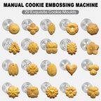 Cookie Press Gun Kit  Aluminum Cookie Churros Maker Christmas Spritz Cookie Press Gun 10/20 Cookie Discs and 4 Icing Nozzles