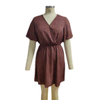 2024 Europe and the United States spring and summer new women's dress print V-neck short-sleeved casual loose dress women