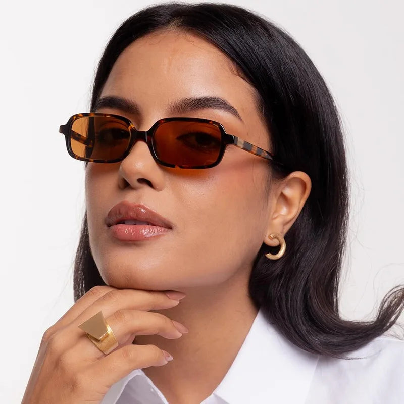 Luxurious Rectangle Sunglasses Women Oval Vintage Brand Designer Square Sun Glasses Men Shades Female Eyewear Main image