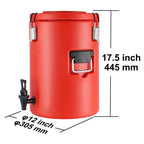 SucceBuy  Stainless Steel Insulated Beverage Dispenser 2 Gallon 7.6 Liter Thermal Hot and Cold Drink Server Dispenser