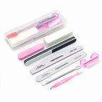 8pcs Nail Files Set 100\180 Nail Sanding Buffer Professional Manicure Files Makeup Pedicure Brushes Tool Extension Kits