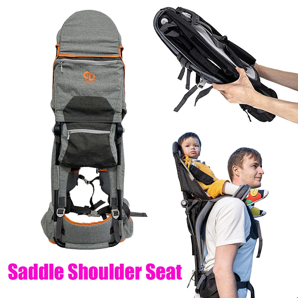 1 Pcs Child Carrier Saddle Shoulder Straps Children Travel Bag with Shoulder Straps Dad Hiking Single Shoulder Baby Carrier Main image