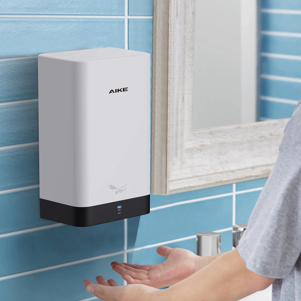 AIKE Automatic Wall Hand Dryers Portable Mini Hand Dryer Washroom Drying Hands 10-15s Quick Drying 900W 110V or 220V AK2822