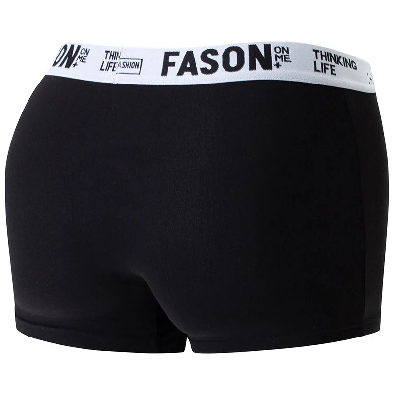 4/10 Piece Men's And Teenagers' Four Season Black Basic Versatile Elastic Waisted Underwear Boxer Shorts Plus Size Sport Shorts