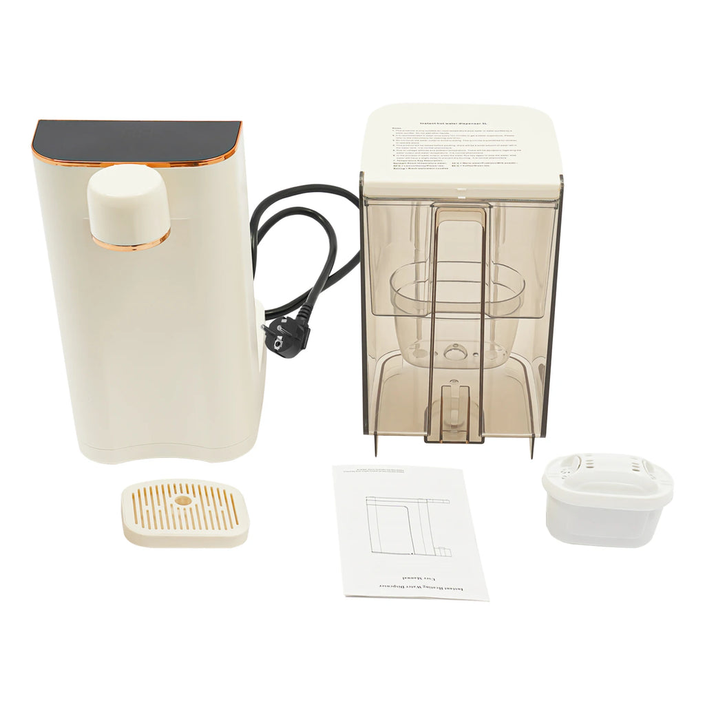 Tabletop Electric Water Dispenser, Touch Screen Design Multiple Temperature Selection Quantitative Water Discharge Function