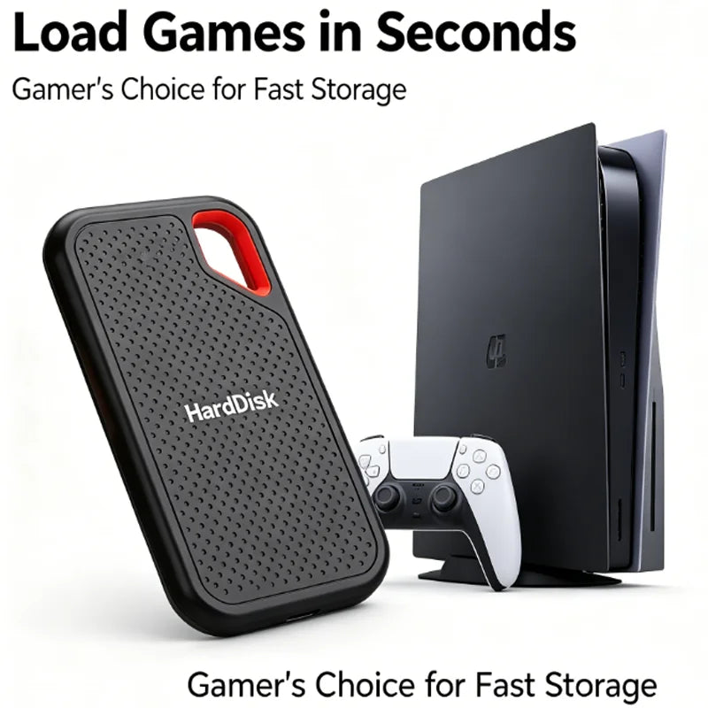 High-Speed Original SSD 2TB Portable USB3.1 Hard Drive 4TB Noiseless Disk for Freelancer Laptop Tablet Workbench
