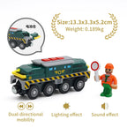 Wooden Railway Train Locomotive Magnetic Electric Car Train Toys Fit Biro Wooden Diecast Slot Train Track Railway Christmas Gift
