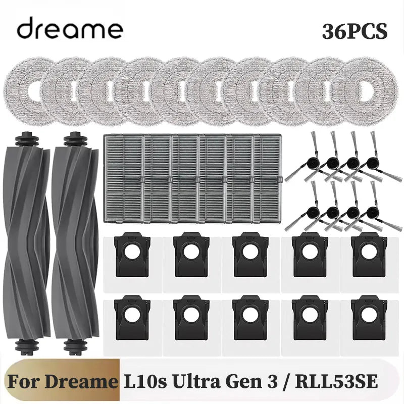 For Dreame L10s Ultra Gen 3 Gen3 / RLL53SE Replacement Parts Accessories Main Side Brush Filter Mop Pad Dust Bag