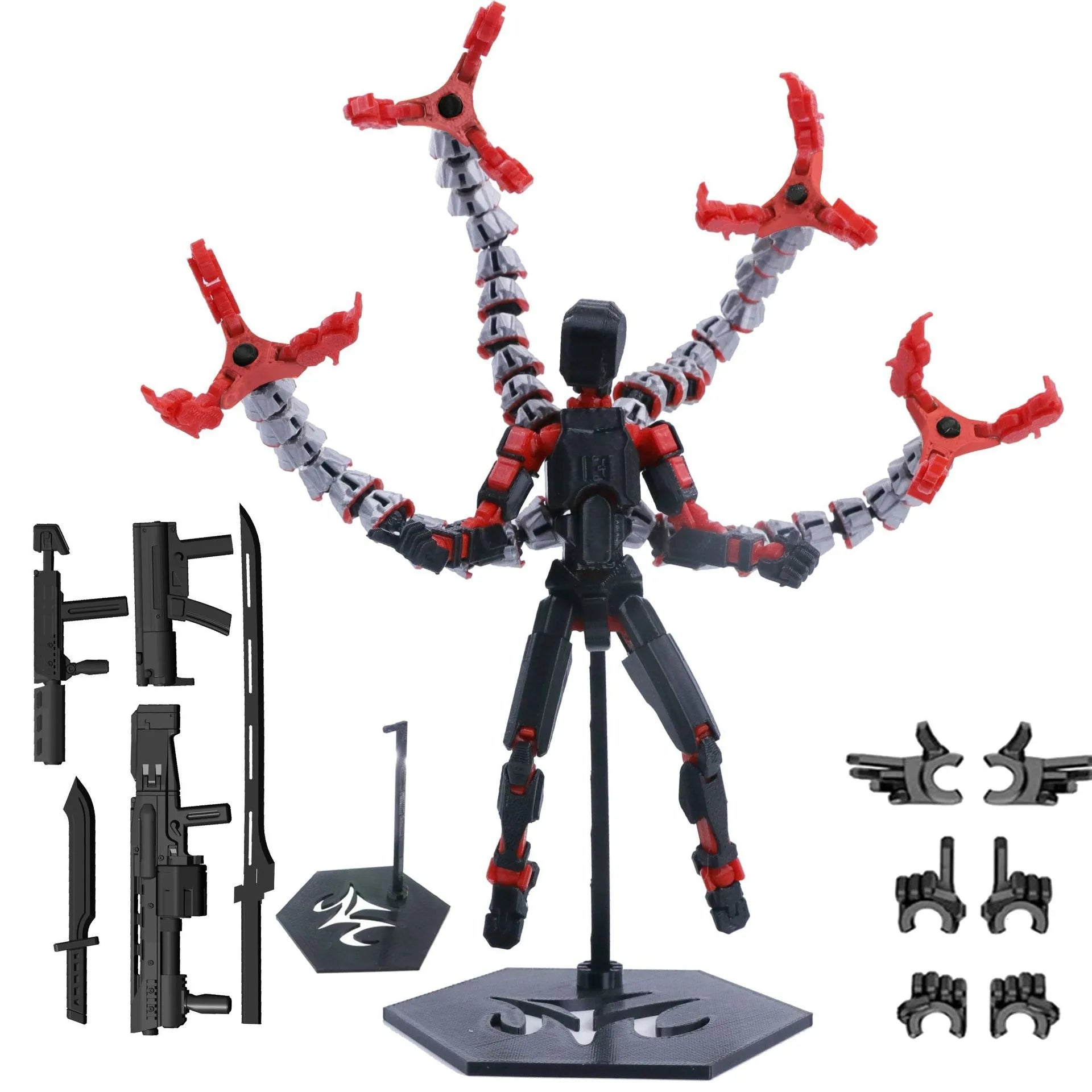 T13 Action Figure 3D Printed Multi-Jointed Movable Titan 13 Lucky Dummy Nova Robot Action Figure Desktop Assembly Completed Gift