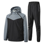 Men Double Zipper Sport Fitness Running Set Women Double Zipper Running Fitness Weight Loss Sweating Sweating Easy Lose Fat Set