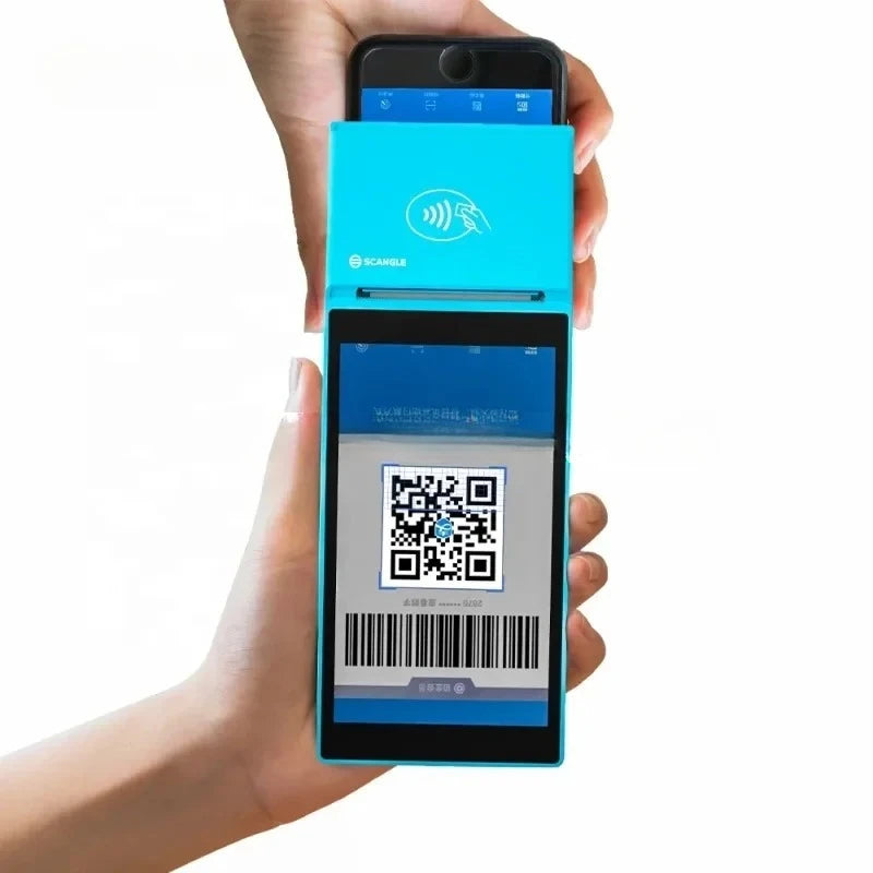 Scangle SP01 POS System With NFC For Sumup 5.5 inch BT Terminal Handheld POS WIFI Android PDAs POS With NFC Reader 58MM printer Main image