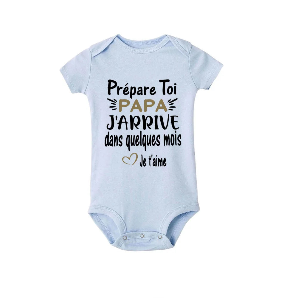 Prepare Yourself PAPA I'm Coming In A Few Month Announcement Pregnant Baby Bodysuit Boy Girl Toddler Jumpsuit Infant Shower Gift
