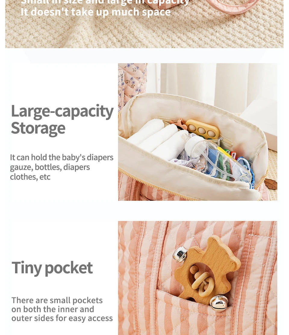 Elinfant 1 PC Baby Diaper Bag Mommy Maternity Packs Baby Stuff Nappy Bags for Mom Mummy Handbags Strollers Mother Kids