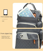 USB Mummy Bag Diaper Bag Baby Care Large Capacity Mom Backpack Mummy Maternity Wet Bags Waterproof Baby Pregnant Nappy Backpack