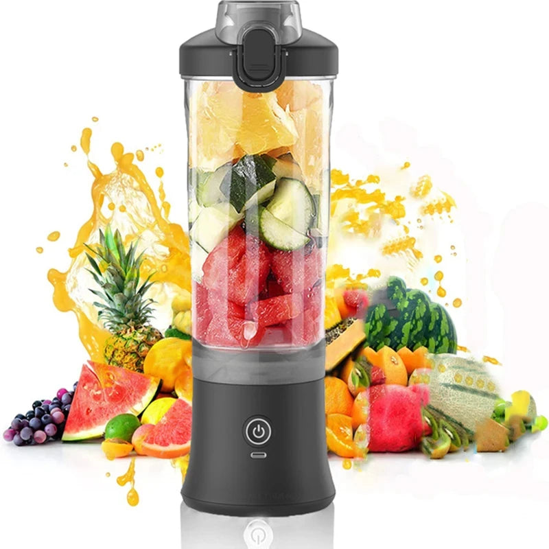 New Portable Blender 600ML Electric Juicer Fruit Mixers 4000mAh USB Rechargeable Smoothie Mini Blender Personal Juicer Colorf Main image
