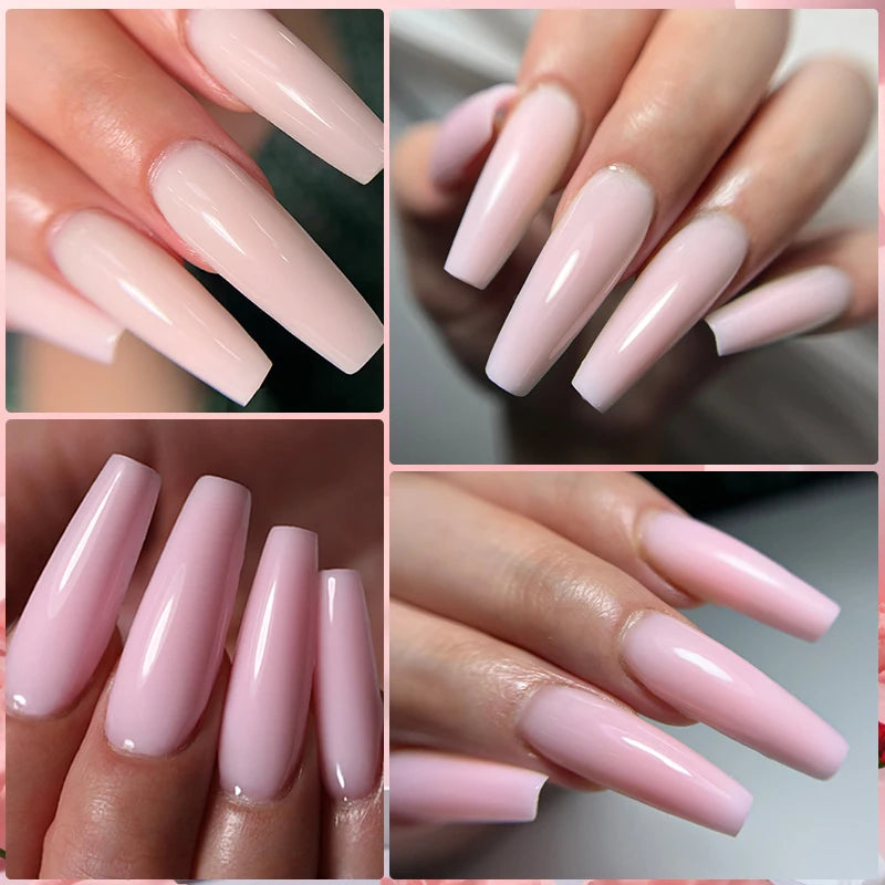 LILYCUTE 15ml Extension Gel Nail Polish Set Quick Nail Prolong With Extend Mold Nail Tips Acrylic Solution Manicure Tools Kit