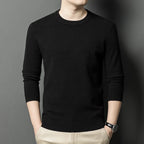 2025 New Men's Casual Sweater Round Neck Long Sleeve Knitted Sweater Diamond Pattern Fashion Versatile Top 2029